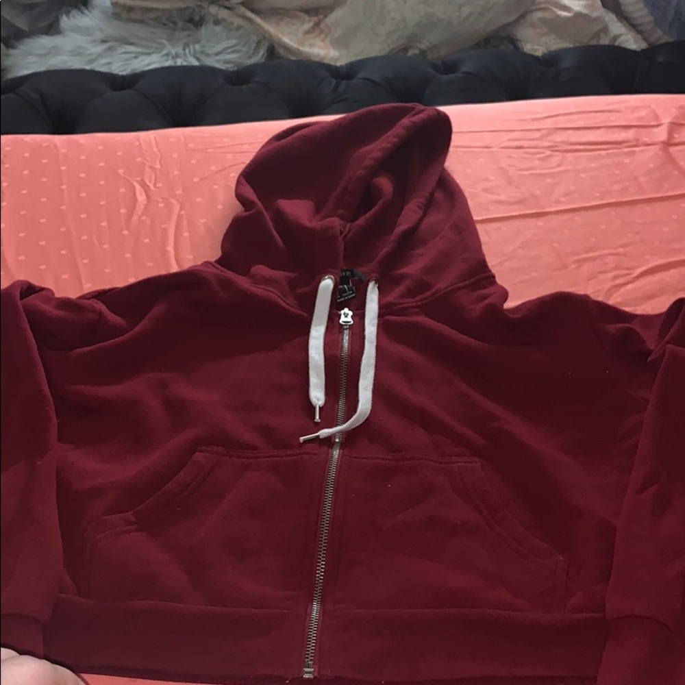 Forever21 cropped zip up hoodie.